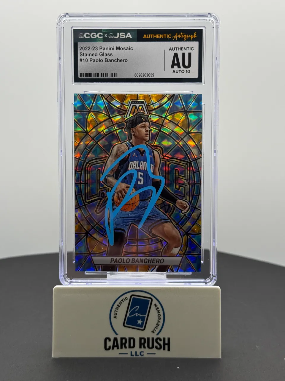 2022-23 Panini Mosaic Stained Glass Paolo Banchero RC IP CGC/JSA Graded Auto 10!