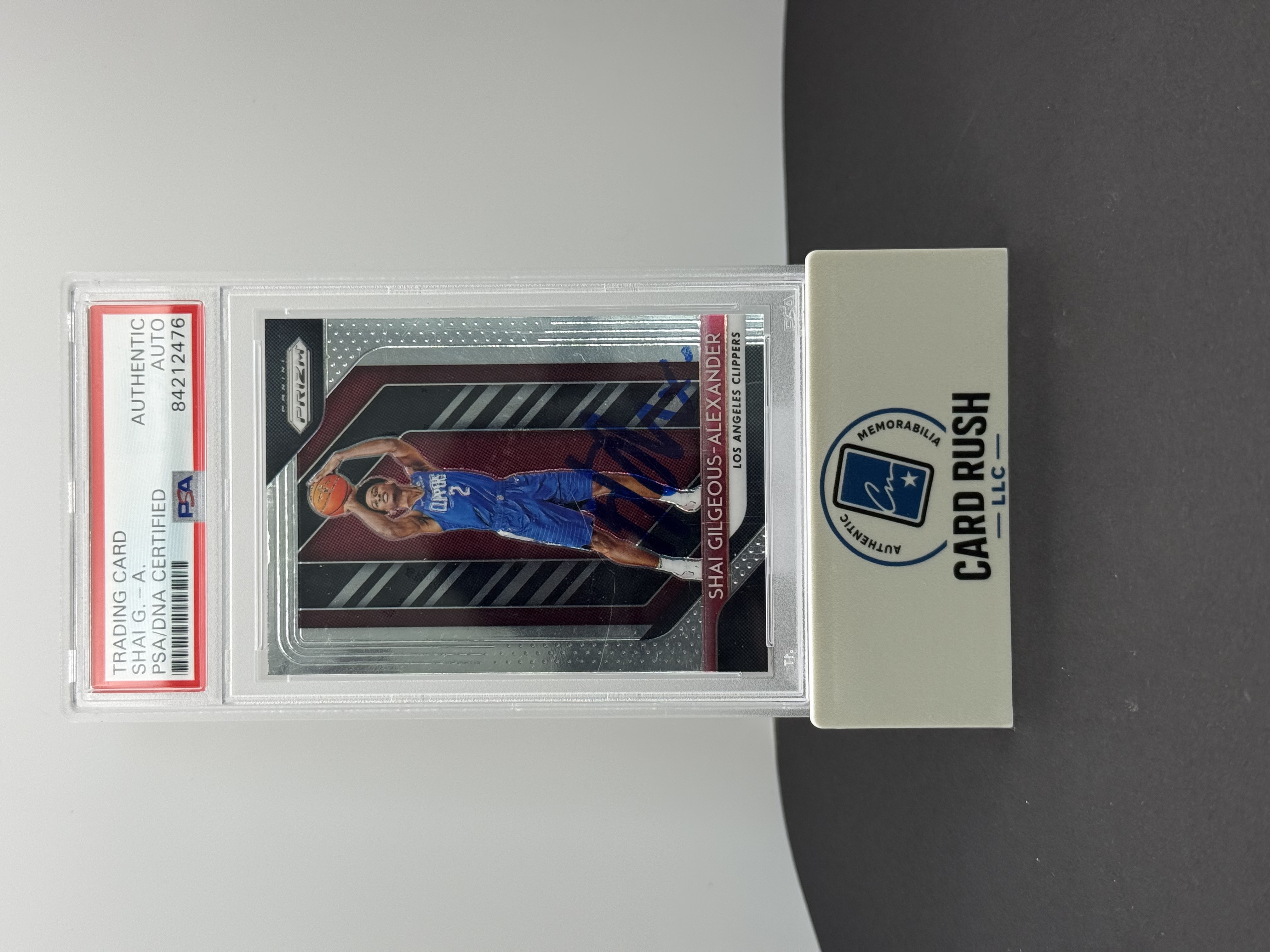 2018-19 Panini Prizm Shai Gilgeous-Alexander In-Person Autograph PSA Authentic, front