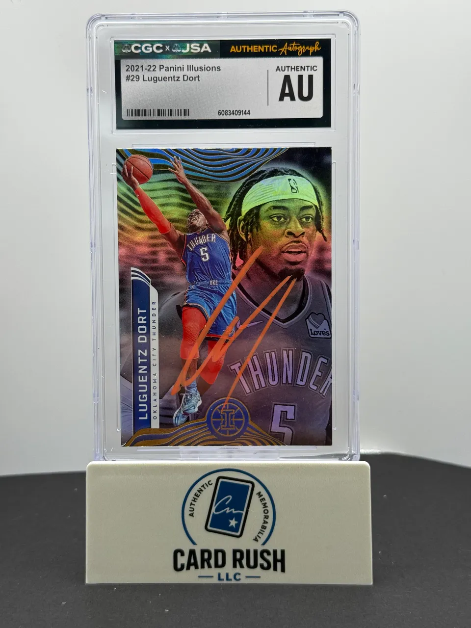 2021-22 Panini Illusions Luguentz Dort Autographed Basketball Card