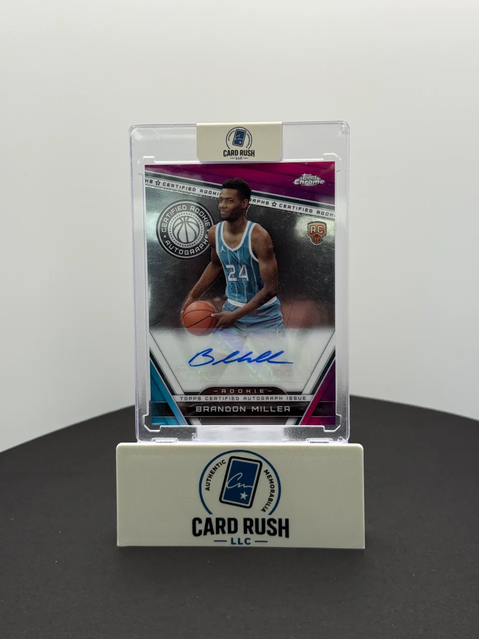 2023-24 Topps Chrome Brandon Miller Rookie Autographed Basketball Card