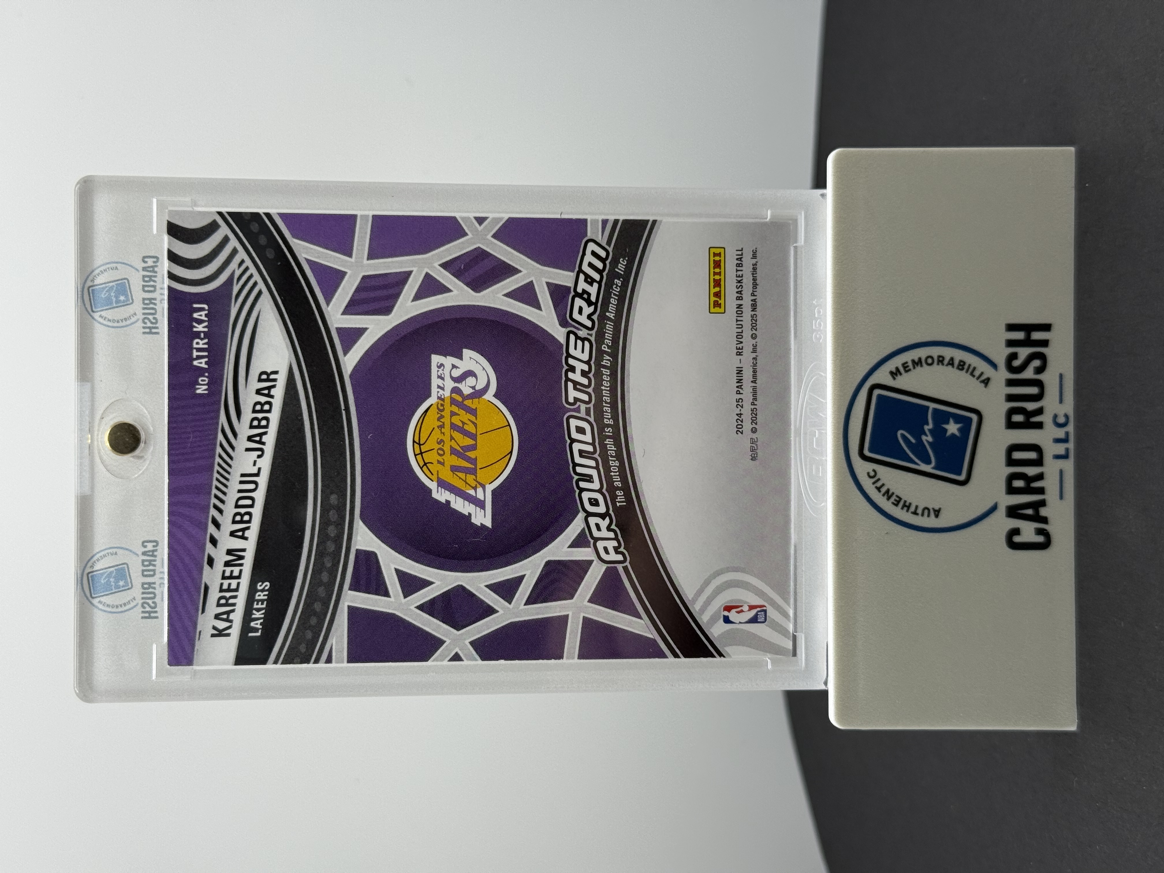2024-25 Panini Kareem Abdul-Jabbar Autographed Basketball Card, back