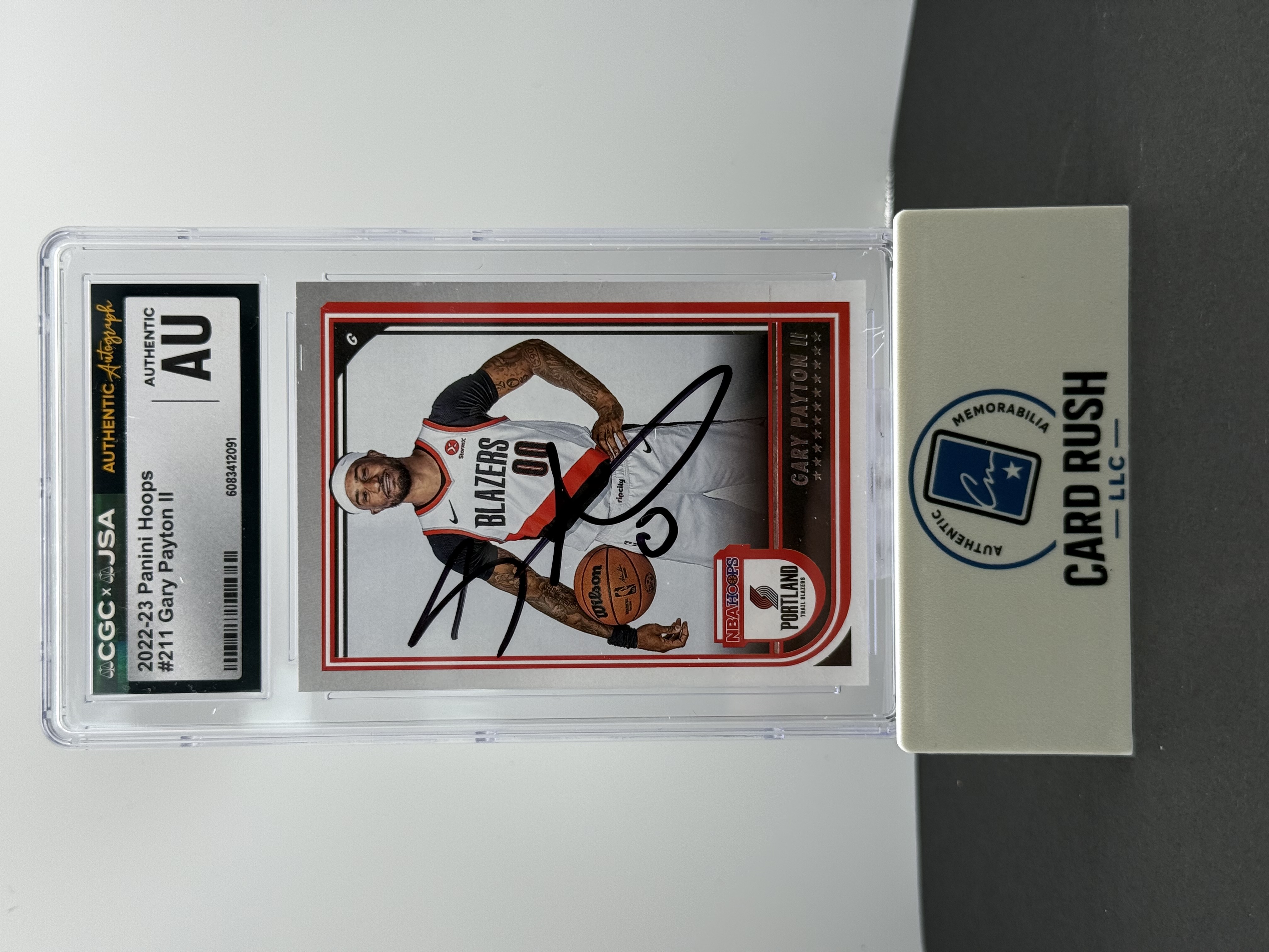 2022-23 Panini Hoops Gary Payton II Autographed Basketball Card, front