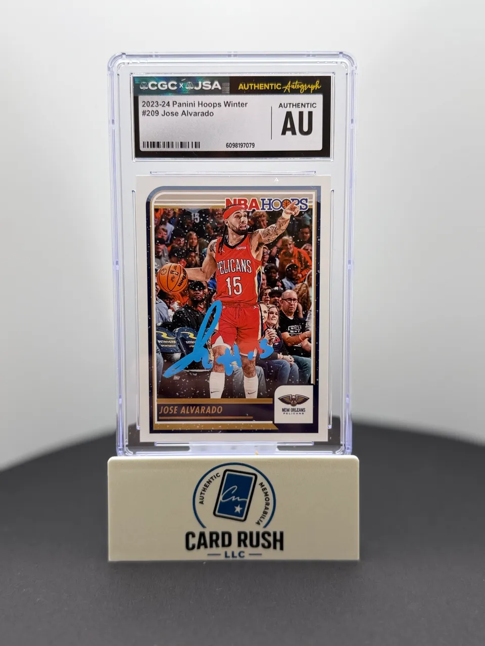 2023-24 Panini Hoops Winter #209 Jose Alvarado In-Person Autograph