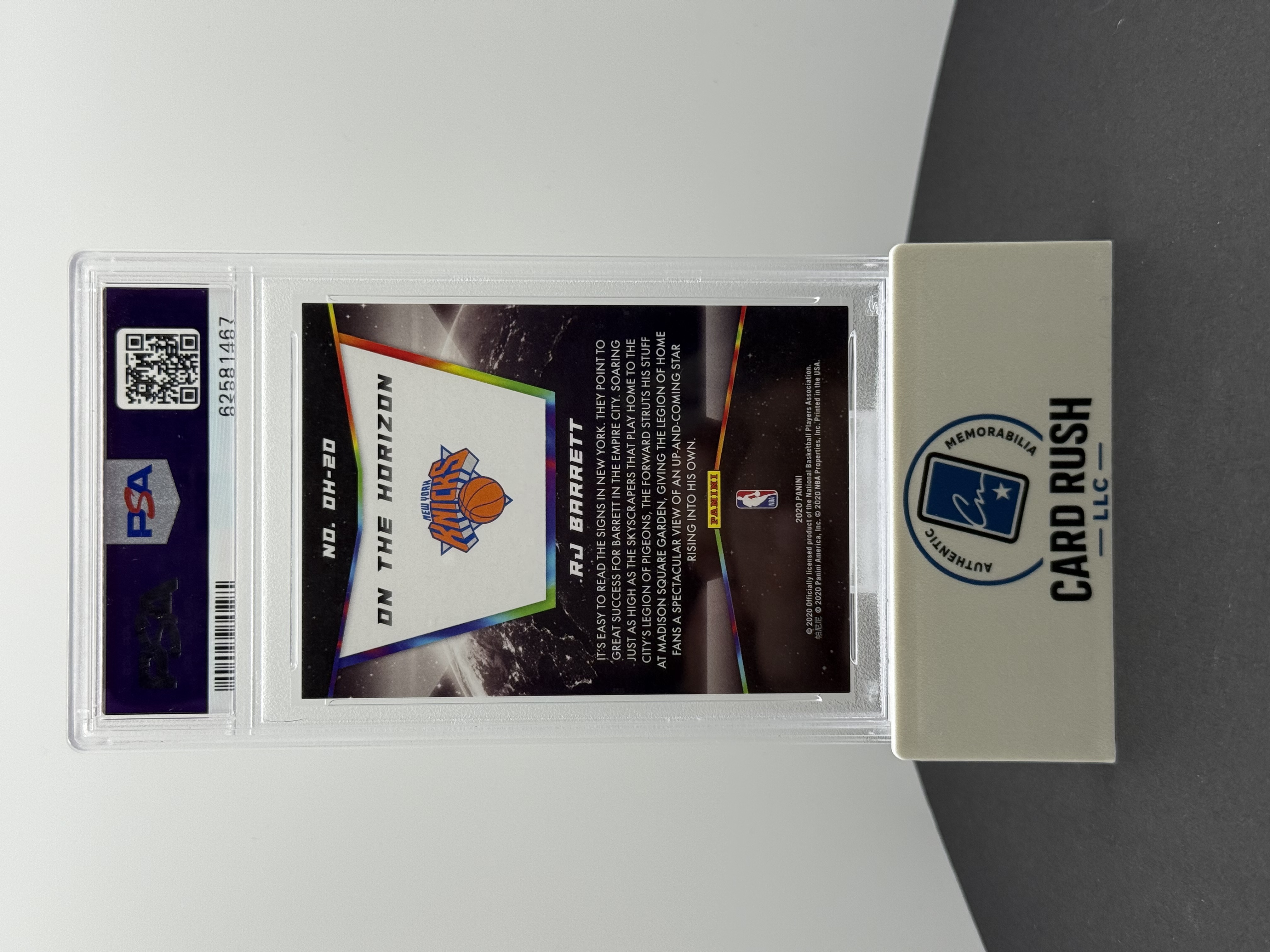 2020 Panini On The Horizon RJ Barrett Rookie Card, back