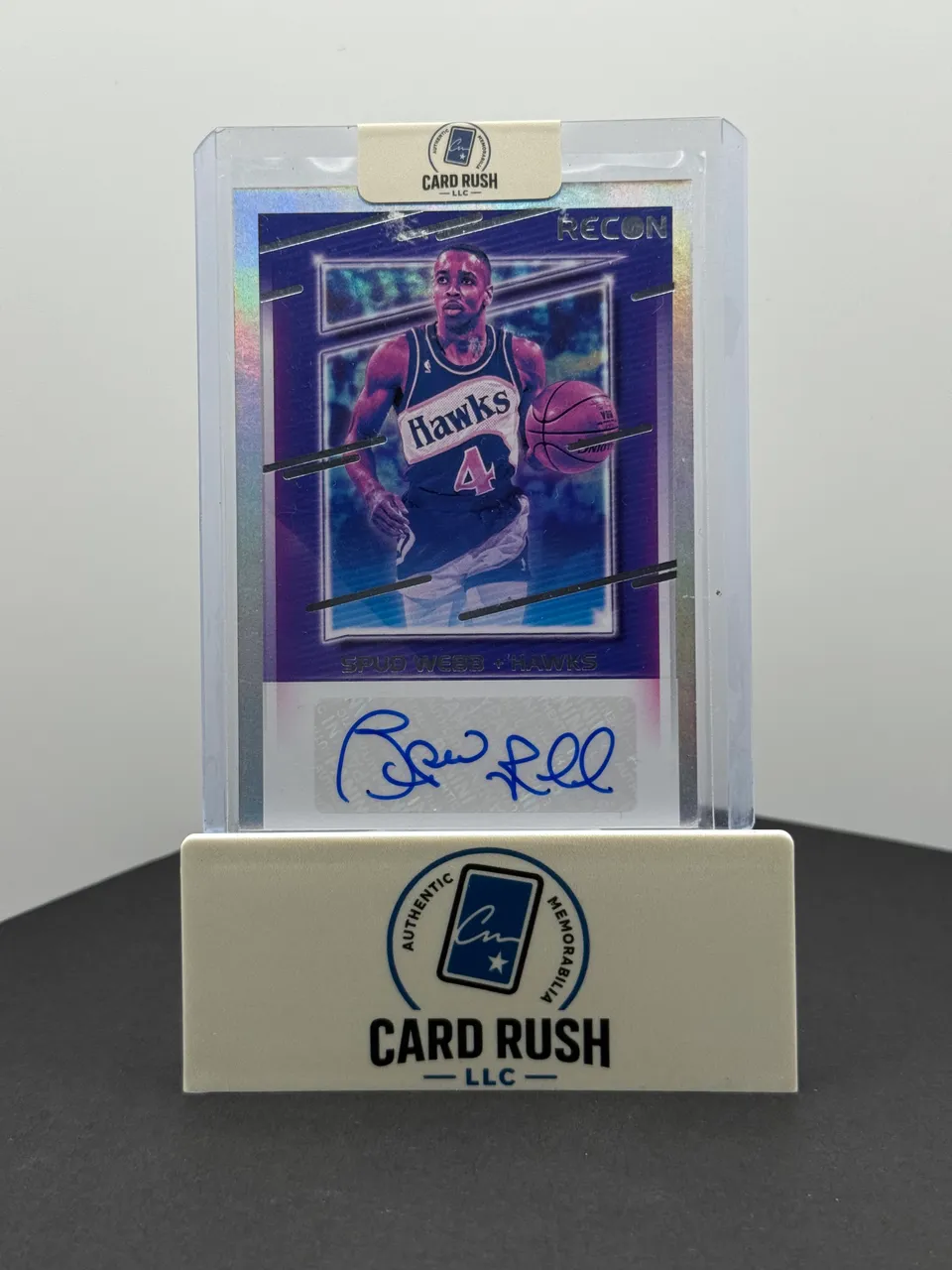 2020-21 Panini Recon Autographed Spud Webb Atlanta Hawks Basketball Card