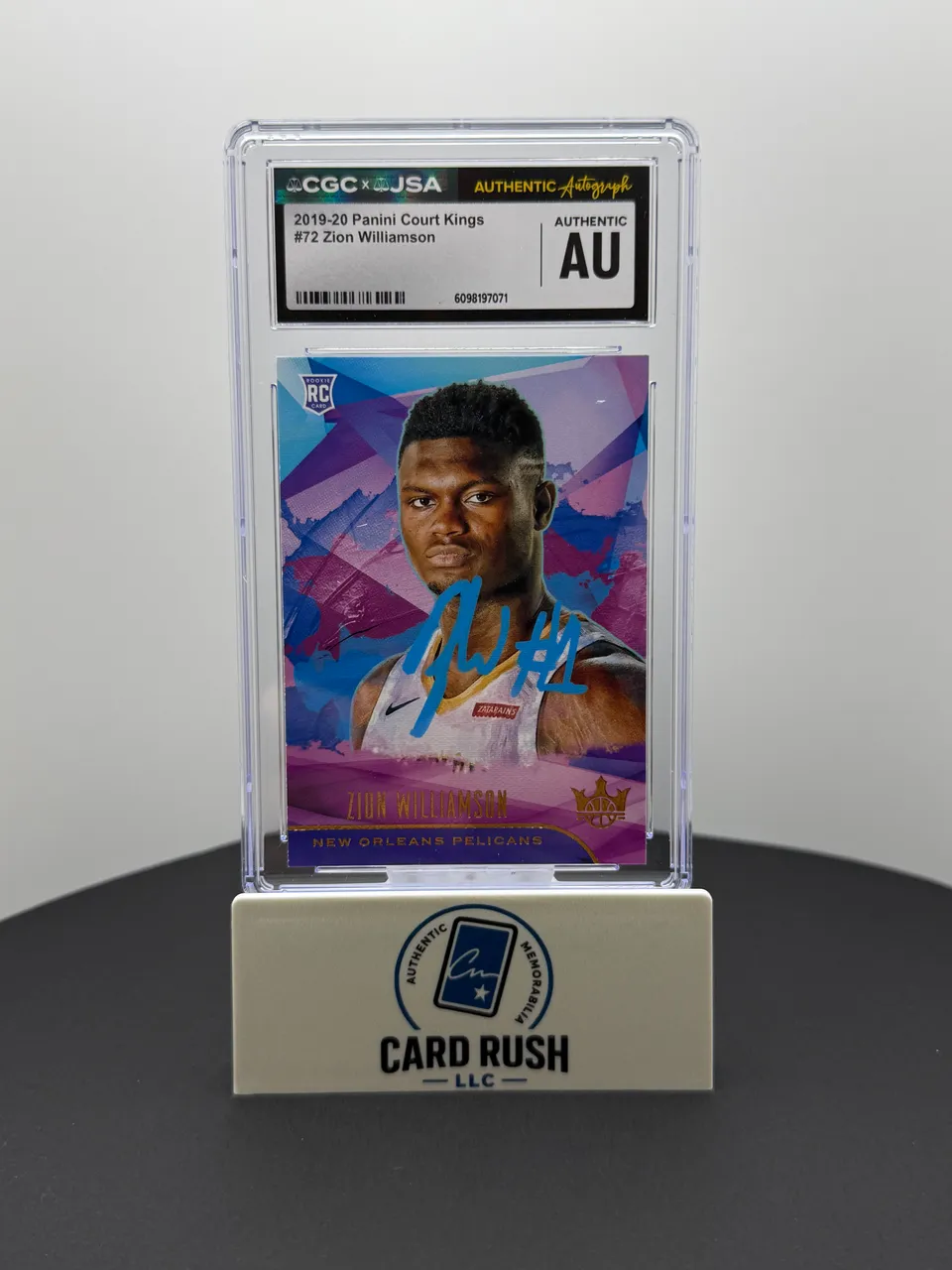2019-20 Panini Court Kings Zion Williamson RC In-Person Autograph CGC Authentic