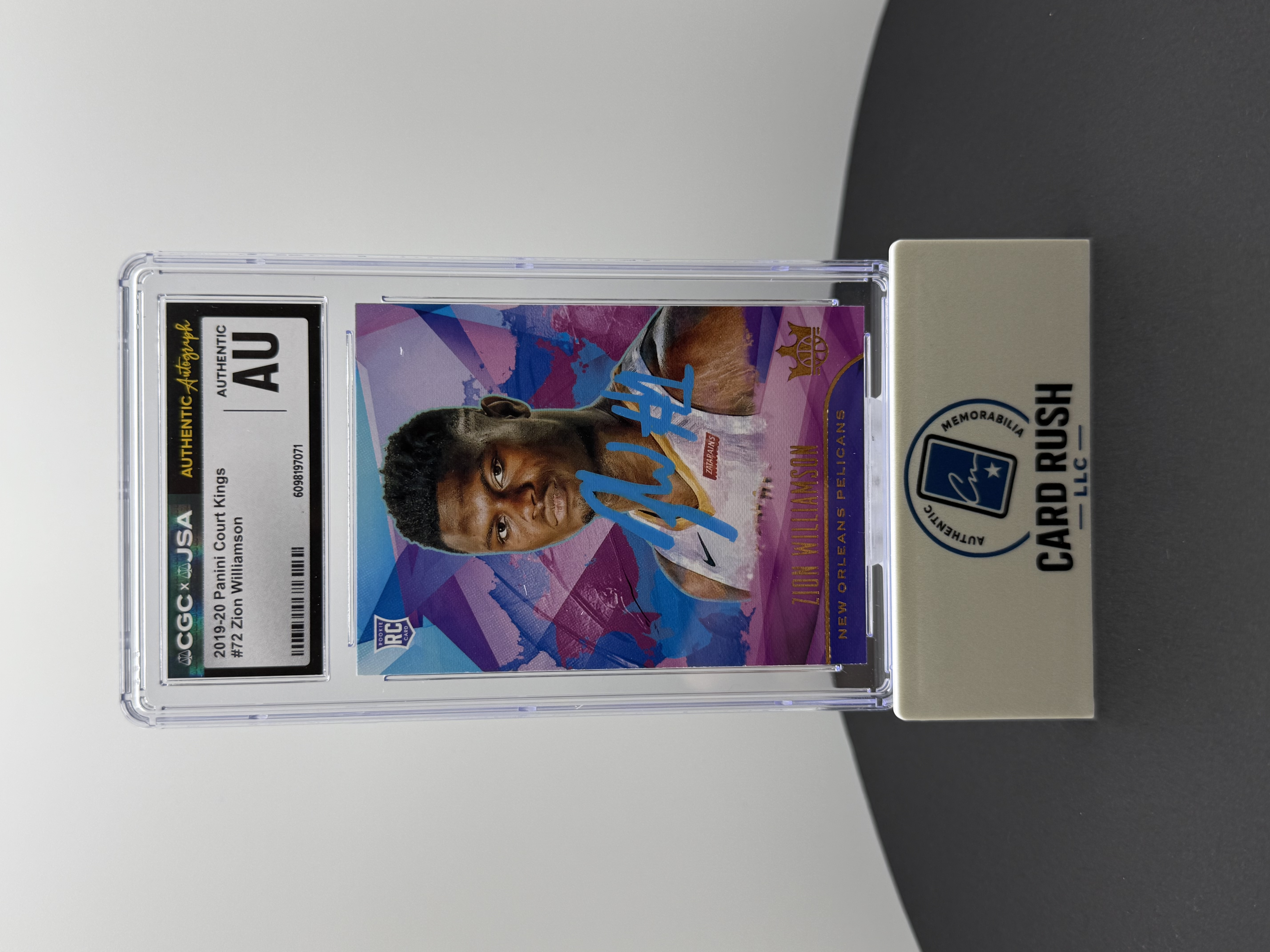 2019-20 Panini Court Kings Zion Williamson RC In-Person Autograph CGC Authentic, front