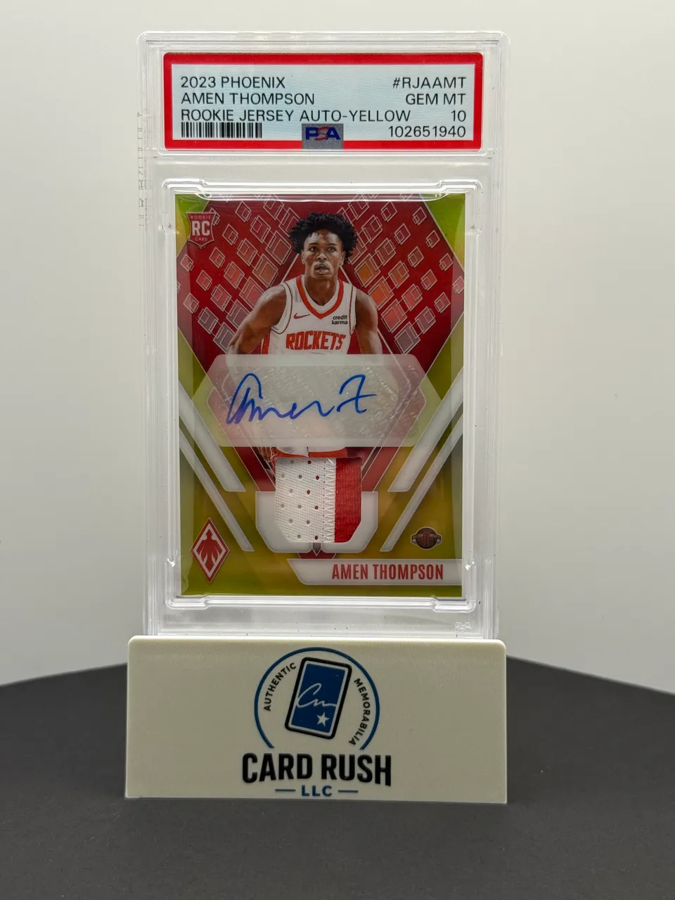 2023 Phoenix Amen Thompson Rookie Patch Auto Card
