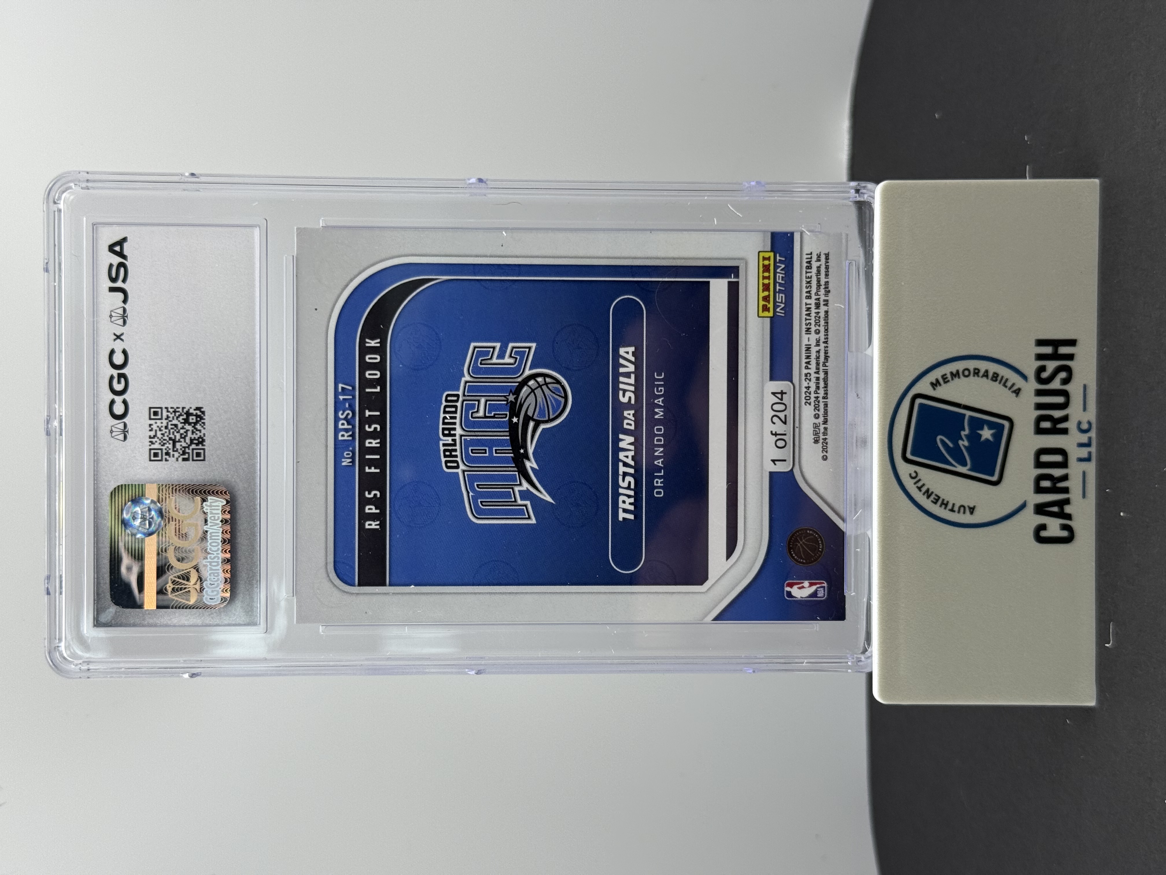 2024-25 Panini Instant RPS First Look Tristan da Silva RC IP Auto CGC Authentic, back