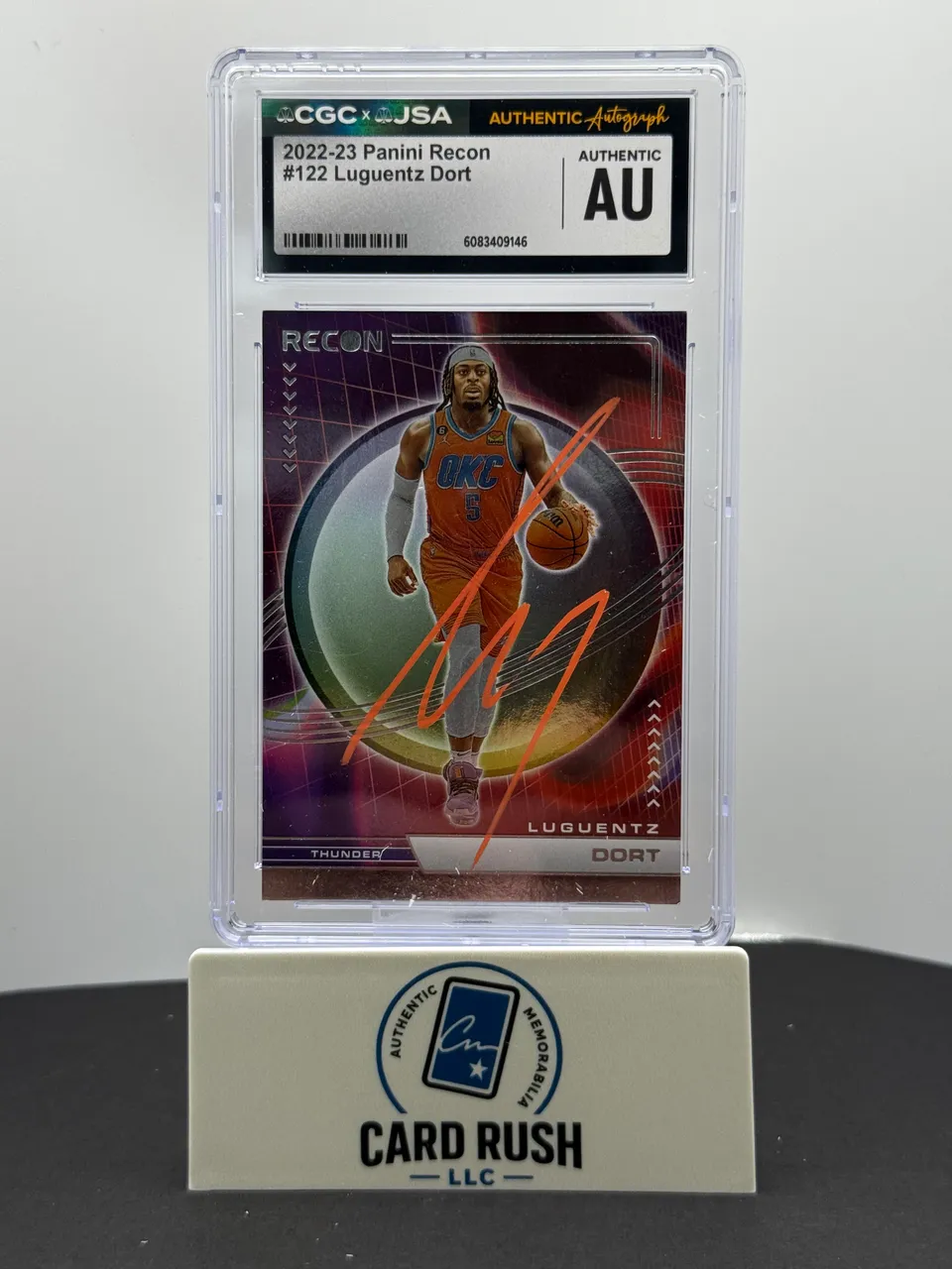 2022-23 Panini Recon Luguentz Dort Autographed Basketball Card