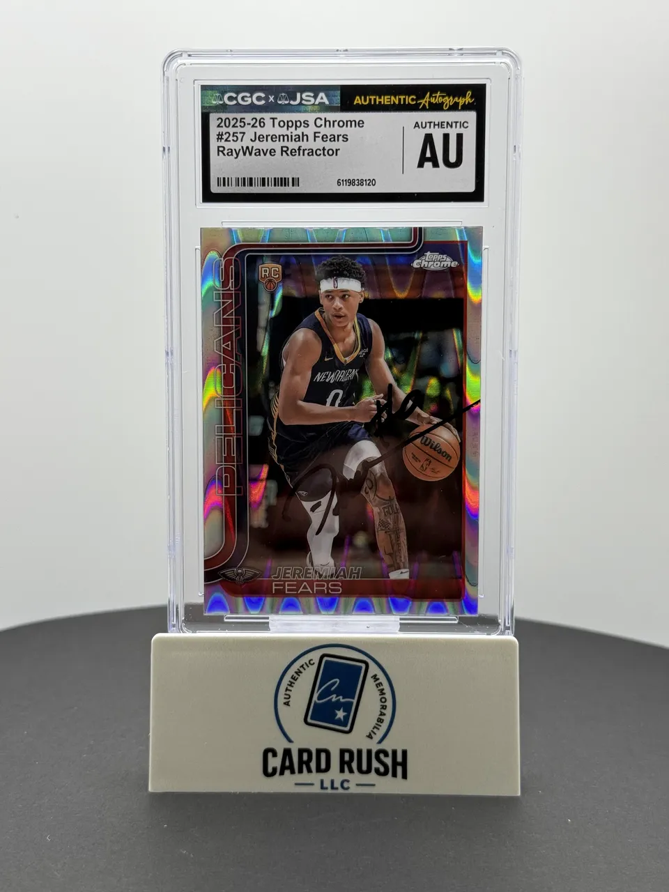 No Fears in the Tunnel — Jeremiah Fears' Topps Chrome RayWave Refractor